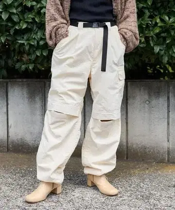 프릭스스토어 나일론 안감 플리스 카고 팬츠 벨트 포함