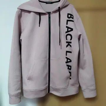 BLACK LABEL. 후드 부착 후드티 옅은 핑크