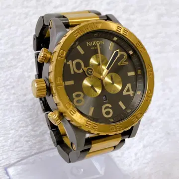 레어 Nixon 51-30 크로노그래프 골드 블랙 닉슨 손목시계