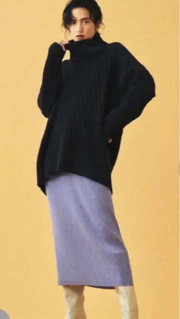 투모로우랜드 울 니트 스커트