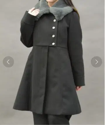 axes femme POETIQUE 아지메 밀리터리 코트 블랙 M