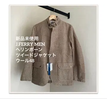 미사용 새상품 J.FERRY MEN 헤링본 트위드 자켓 울 48