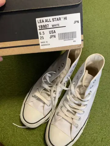 컨버스 ALL STAR 컨버스 화이트 25 가죽 하이컷