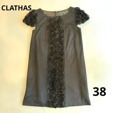 여성용 CLATHAS 블랙 플라워 모티브 원피스 가을/겨울 38