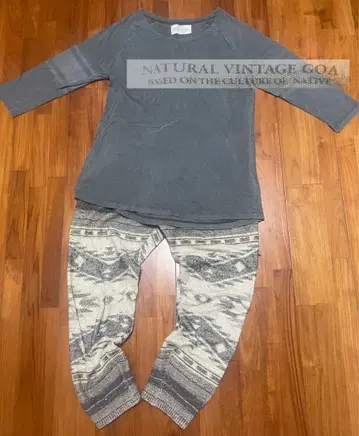 goa 빈티지 7부 소매 차콜 그레이