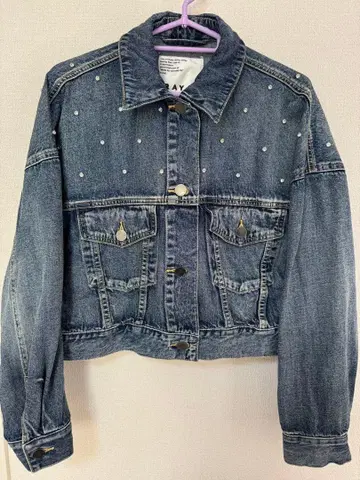 FRAY.I.D 비즈 장식 크롭 데님 자켓