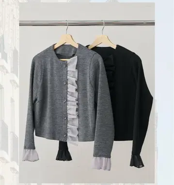 프릴 니트 가디건 maronenonfee
