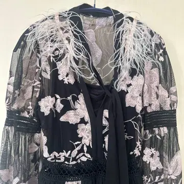 새상품급 페더 파티 드레스