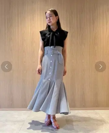 [ 스나이델 ] 프론트 버튼 머메이드 스커트 SWFS221158