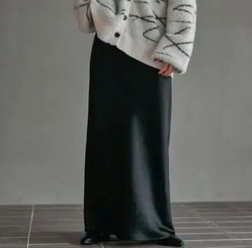 LEPSIM 새틴 롱 스커트