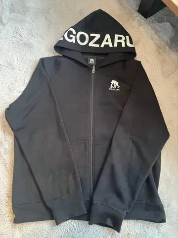 EGOZARU 블랙 지퍼 후드티 L