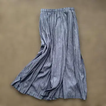 FRAME WORK 플리츠 스커트 더스티 블루
