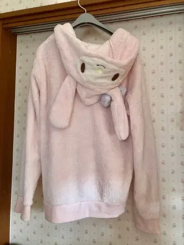 마이멜로디 변신 복슬복슬 푹신푹신 후드티 Avail 얼굴 후드