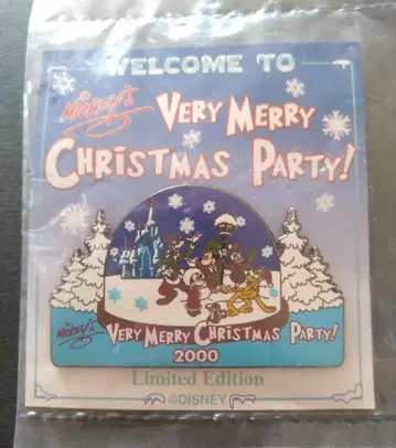 레어! 레트로 WDW 미키의 베리 메리 크리스마스 파티 핀 배지