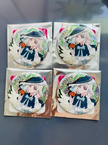 프리티 스토어 한정판 할로윈 캔뱃지 4개 세트 푸르룬 푸딩