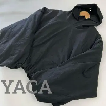 YACA 볼륨 소매 후드티 블랙 #2966