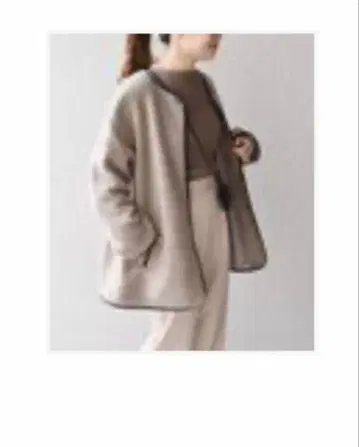 SHIPS 보아 자켓 베이지