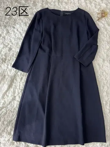 23구 포멀 원피스 빅 사이즈 40 네이비 플레어 세레모니