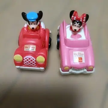 디즈니 미키 미니 자동차형 피규어 세트