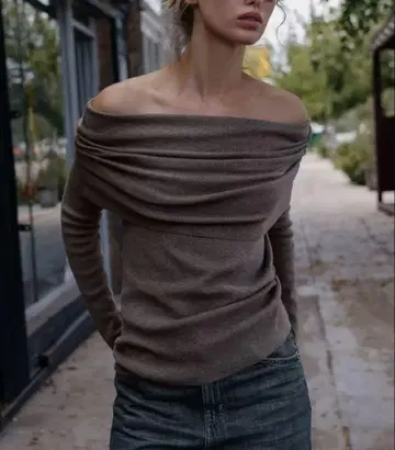 ZARA 개더 스트랩 니트탑 S 사이즈