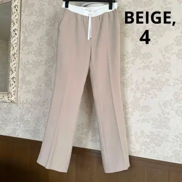 새상품급 사이즈 4 BEIGE, 베이지 허리밴딩 팬츠 일본제
