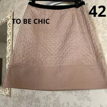 새상품급 사이즈 42 투 비 시크 허리밴딩 퀼트 스커트