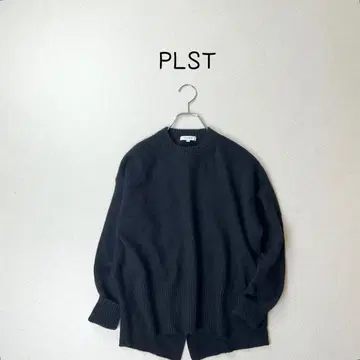 PLST 캐시미어 믹스 루즈핏 니트 스웨터 블랙