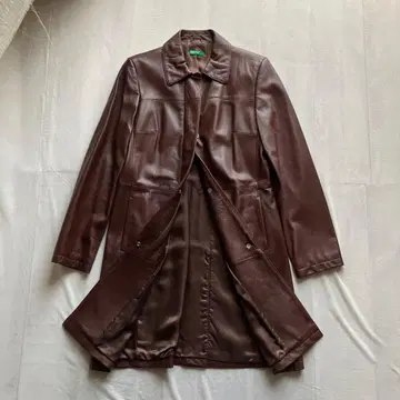 united colors of benetton /leather coat