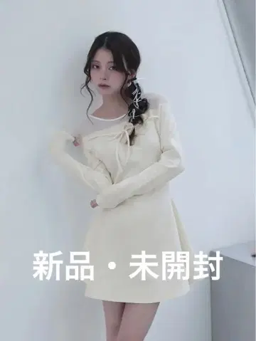 [ 새상품 미개봉 ] 데콜테 시어 컷 미니 원피스 darich 다리치