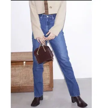 카르나무르 센터 프레스 슬릿 데님 팬츠