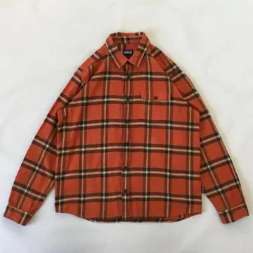 L 파타고니아 플란넬 셔츠/세련된 오렌지 계열