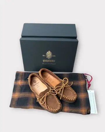 새상품급 이탈리아제 YUKETEN 모카신 신발 6C 24-24.5cm