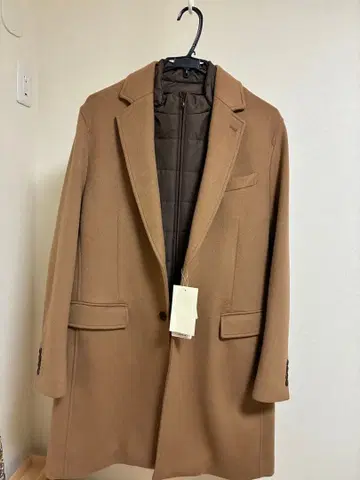 BEAMS HEART 브라운 체스터 코트 XL