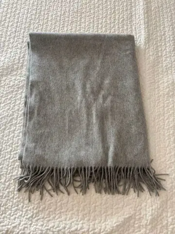 최고급 캐시미어 100%! 대형 스톨 / 옅은 그레이