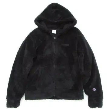 [ Champion ] 보아 플리스 풀 집업 후드티 블랙 size M