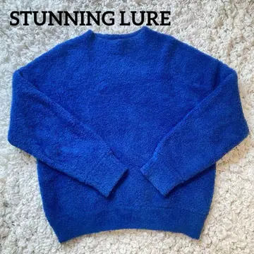 STUNNING LURE 무스탕 라이크 풀오버 블루 프리 사이즈