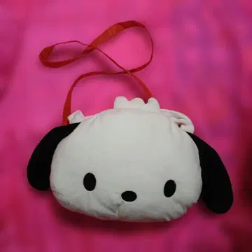 산리오 포차코 페이스 모양 봉제 인형 미니백