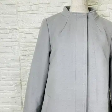 미코아멜리 소매 퍼 노카라 코트 F 그레이 M [1600-39]