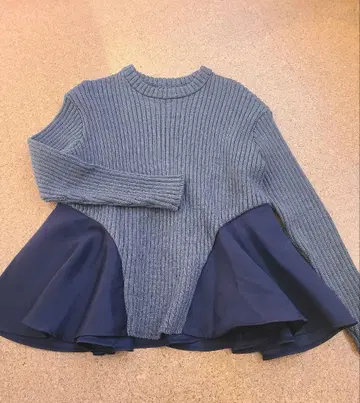 SONO 페플럼 니트 그레이 네이비