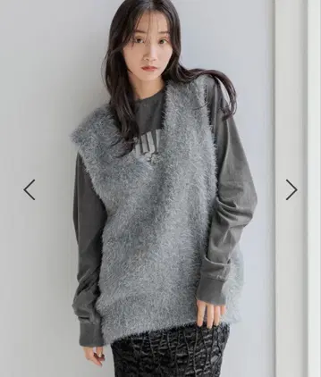 LOWRYSFARM 버튼 샤기 니트