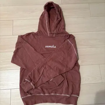 sumika 후드 부착 브라운 후드티 S 사이즈