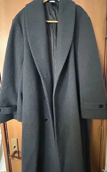 casper john 숄카라 코트 차콜 그레이 M 사이즈