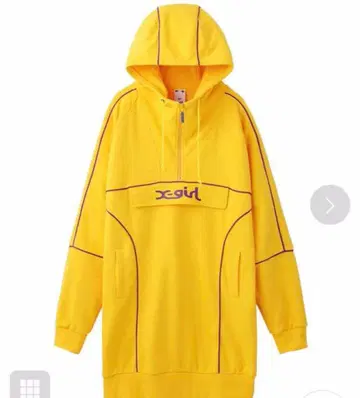 XGIRL 옐로우 컬러 롱 후드티