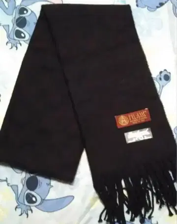 새상품급 플리마켓클라세 세련된 직조 패턴 프린지 머플러 블랙