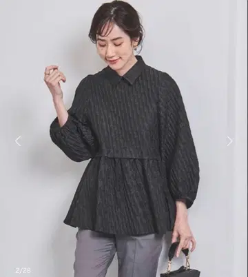 유나이티드 애로우즈 에어리 자카드 2WAY 블라우스