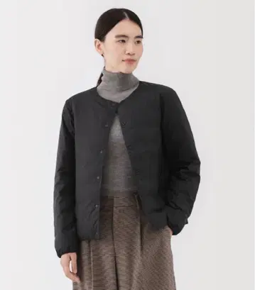 무인양품 노카라 경량 다운 블랙 L