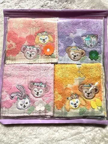 더피 프렌즈 기프트 미니 타월 4개 세트