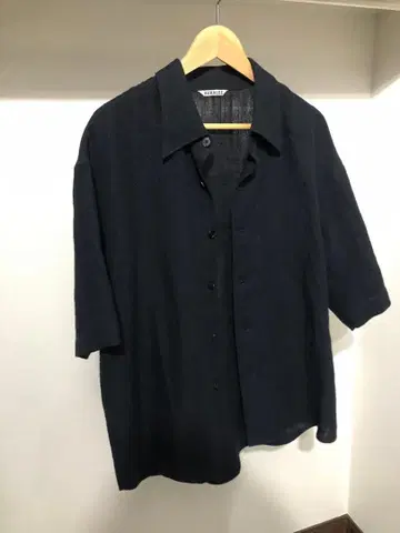 AURALEE 24ss 린넨 실크 트위드 셔츠