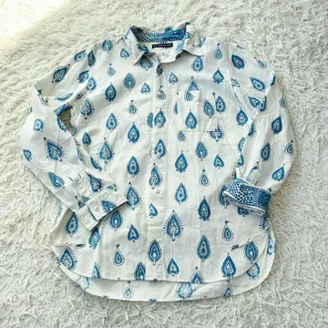 TIGRE 티그르브로카테 페이즐리 패턴 셔츠 긴팔