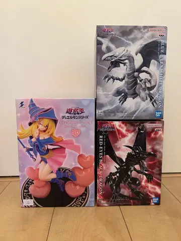 유희왕 피규어 묶음 판매 블루아이즈 레드아이즈 브레이브 마법사 걸